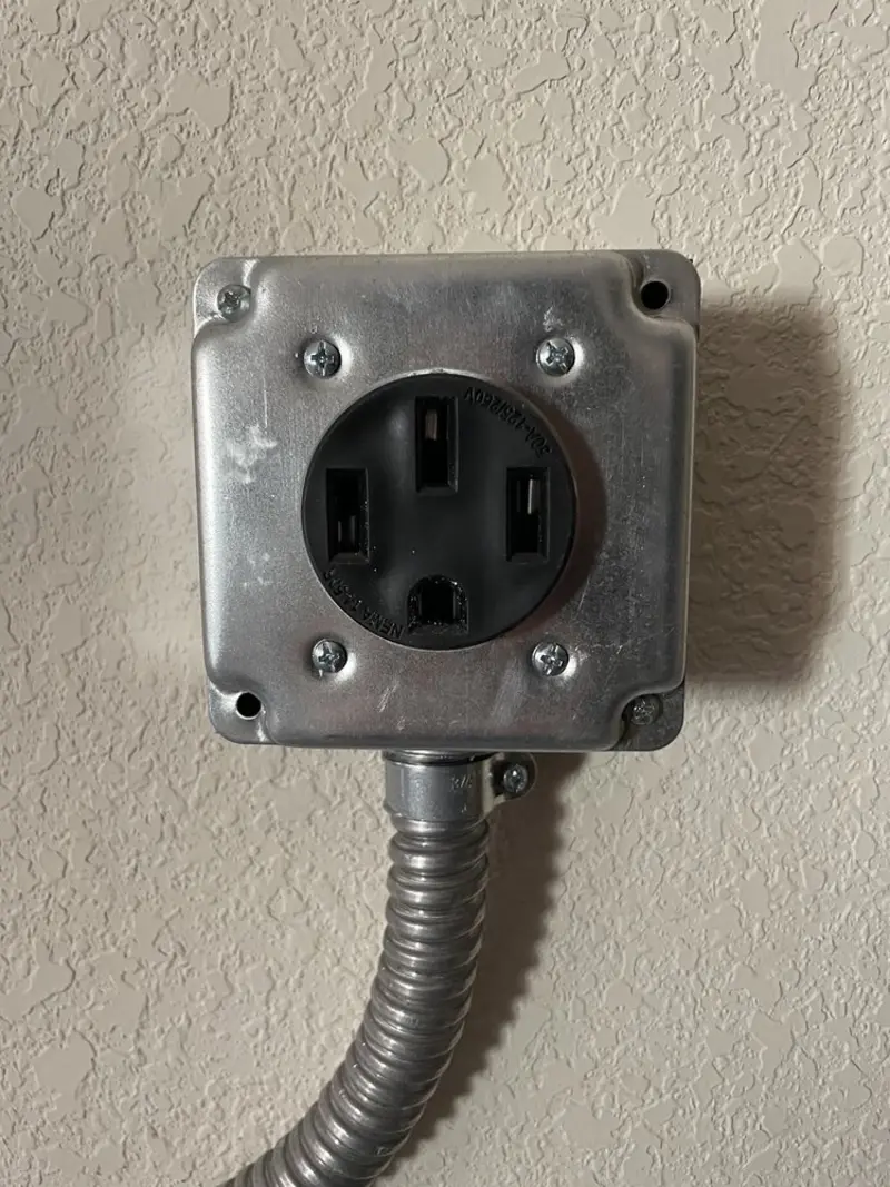 NEMA 14-50 outlet installed for Electrical Panel Upgrade in Fulton